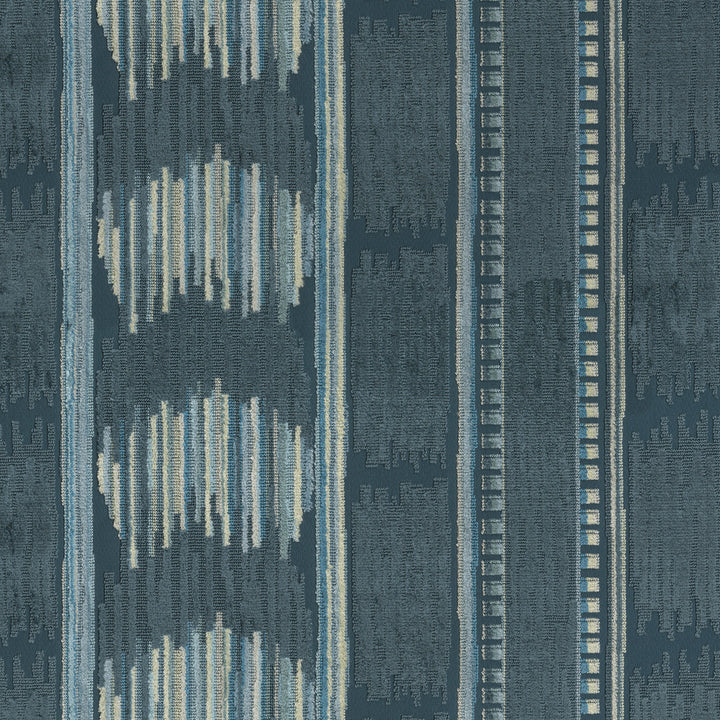 Velvet Ikat Lapis 411541 by PKL Studio Fabric - 42% polyester, 58% rayon, acrylic backed India 51000 Horizontal: 13.5 and Vertical: 4.7 54 - Fabric Carolina -