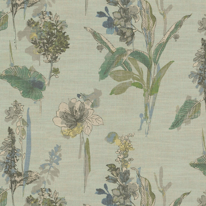 Free-hand Floral Glacier 411572 by PKL Studio Fabric - 75% cotton, 25% linen Pakistan 27000 Horizontal: 27 and Vertical: 25.25 55 - Fabric Carolina -