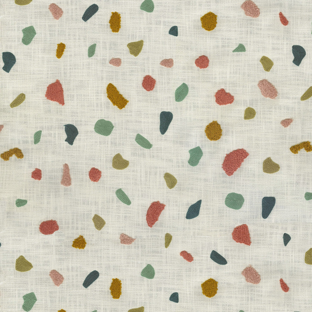 Terrazzo Emb Mystical 411610 by PKL Studio Fabric - 100% cotton Embroidery 100% acrylic India 51000 Horizontal: 16.7 and Vertical: 15.3 54 - Fabric Carolina -