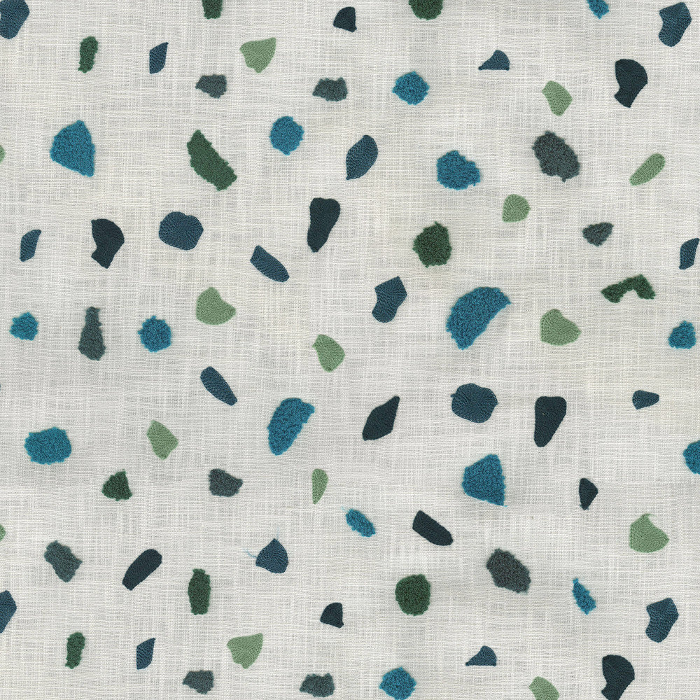 Terrazzo Emb Lapis 411612 by PKL Studio Fabric - 100% cotton Embroidery 100% acrylic India 51000 Horizontal: 16.7 and Vertical: 15.3 54 - Fabric Carolina -