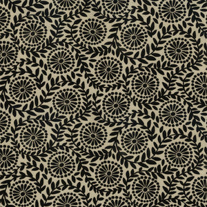 Flock Botanical Black 411640 by PKL Studio Fabric