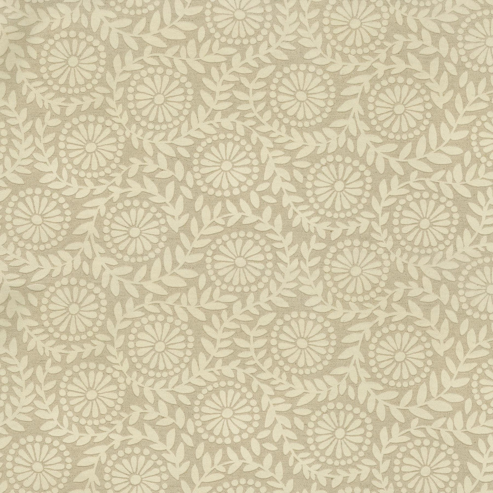 Flock Botanical Ivory 411641 by PKL Studio Fabric Base 80% Cotton 20% Linen, Flock 100% Acrylic China 51000 Horizontal: 27 and Vertical: 13.5 54 - Fabric Carolina -