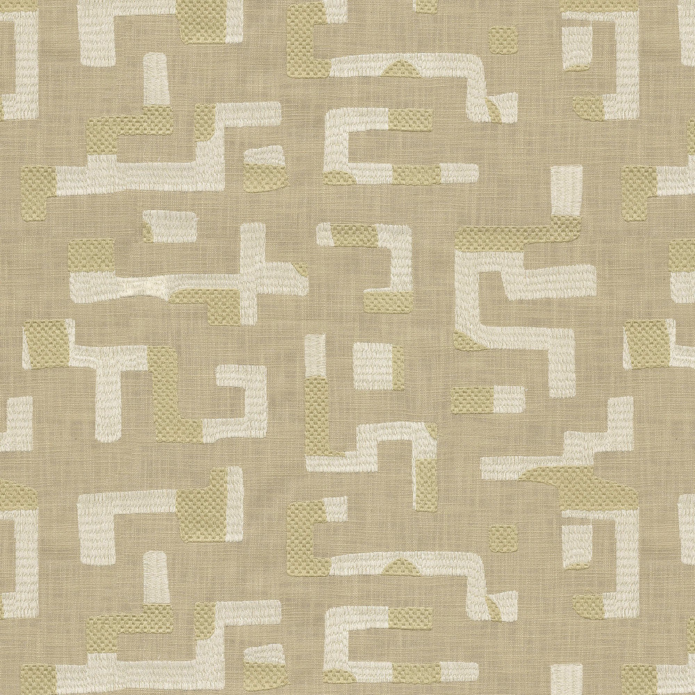 Maze Emb Linen 411732 by PKL Studio Fabric Bae 100% Cotton Emb 100% Polyester India 27000 Horizontal: 18.25 and Vertical: 15.375 57 - Fabric Carolina -