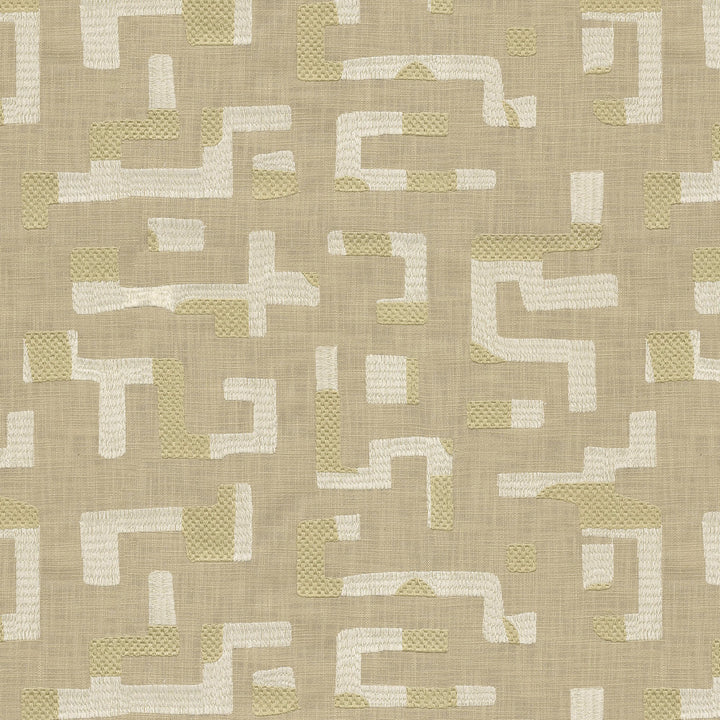 Maze Emb Linen 411732 by PKL Studio Fabric Bae 100% Cotton Emb 100% Polyester India 27000 Horizontal: 18.25 and Vertical: 15.375 57 - Fabric Carolina -