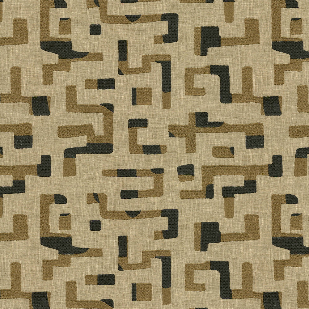 Maze Emb Ebony 411733 by PKL Studio Fabric Bae 100% Cotton Emb 100% Polyester India 27000 Horizontal: 18.25 and Vertical: 15.375 57 - Fabric Carolina -