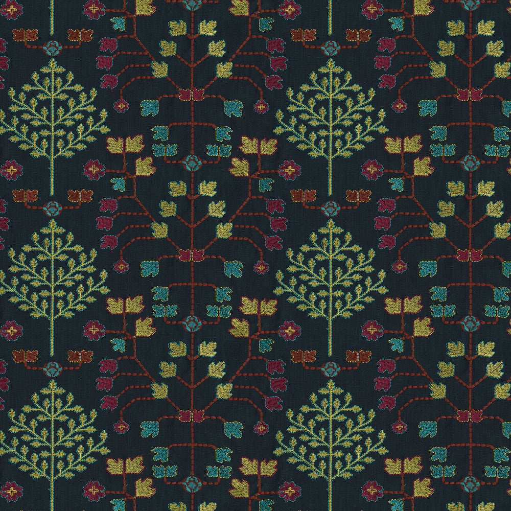 Anatolian Emb Mystical 411801 by PKL Studio Fabric 100% Cotton, Embroidery: 48% Viscose, 52% Polyester India 51000 Horizontal: 7.375 and Vertical: 13.125 54 - Fabric Carolina -