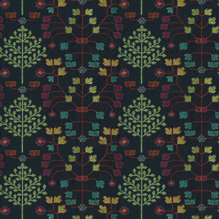 Anatolian Emb Mystical 411801 by PKL Studio Fabric 100% Cotton, Embroidery: 48% Viscose, 52% Polyester India 51000 Horizontal: 7.375 and Vertical: 13.125 54 - Fabric Carolina -