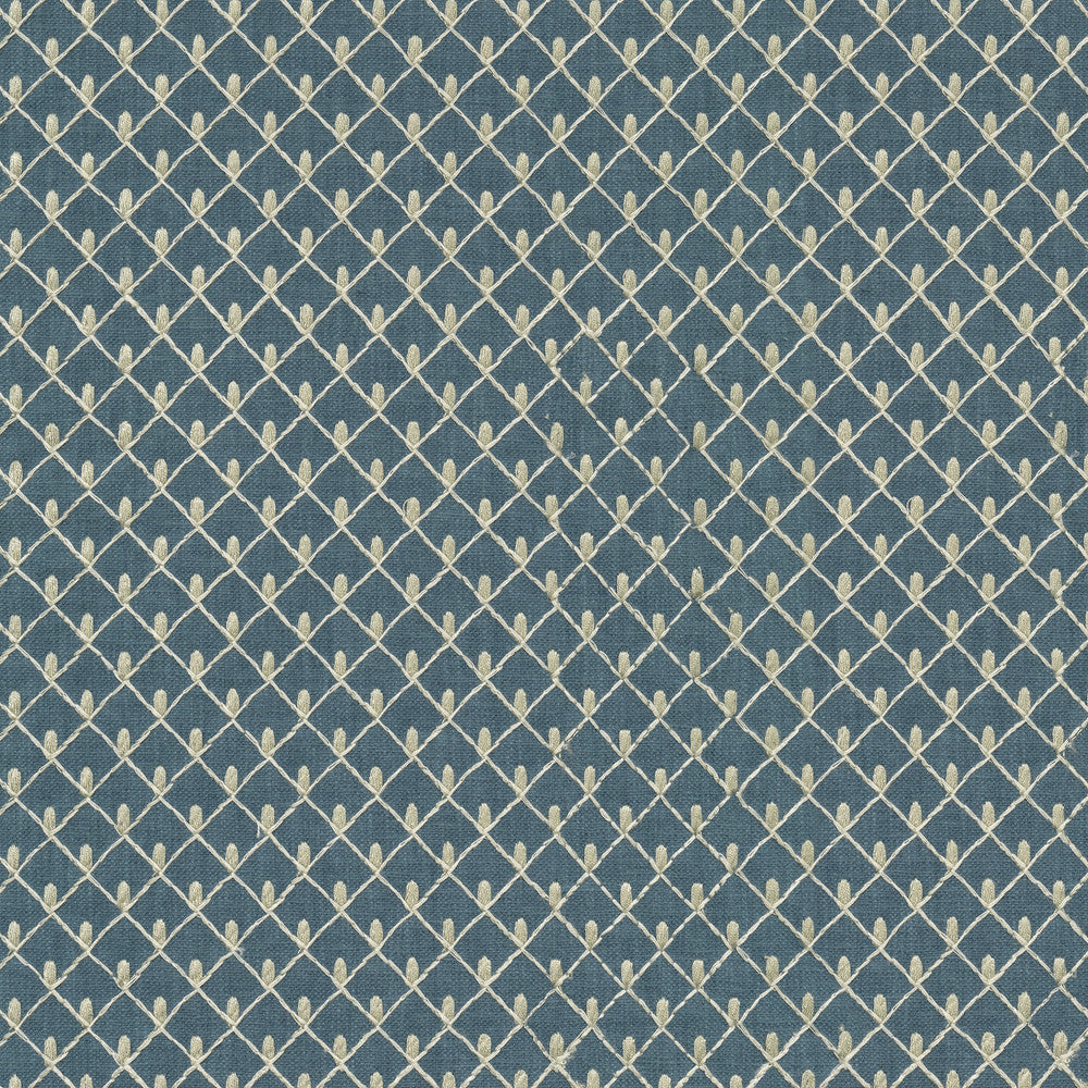 Picot Emb Indigo 411840 by PKL Studio Fabric Base 50% Polyester, 50% Cotton Emb 100% Rayon India 51000 Horizontal: 1 and Vertical: 1 55 - Fabric Carolina -
