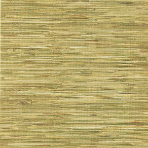 Lepeka Green Grasscloth Wallpaper by Brewster