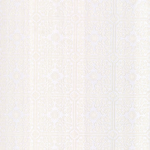 Sabrina White Tin Ceiling Wallpaper by Brewster