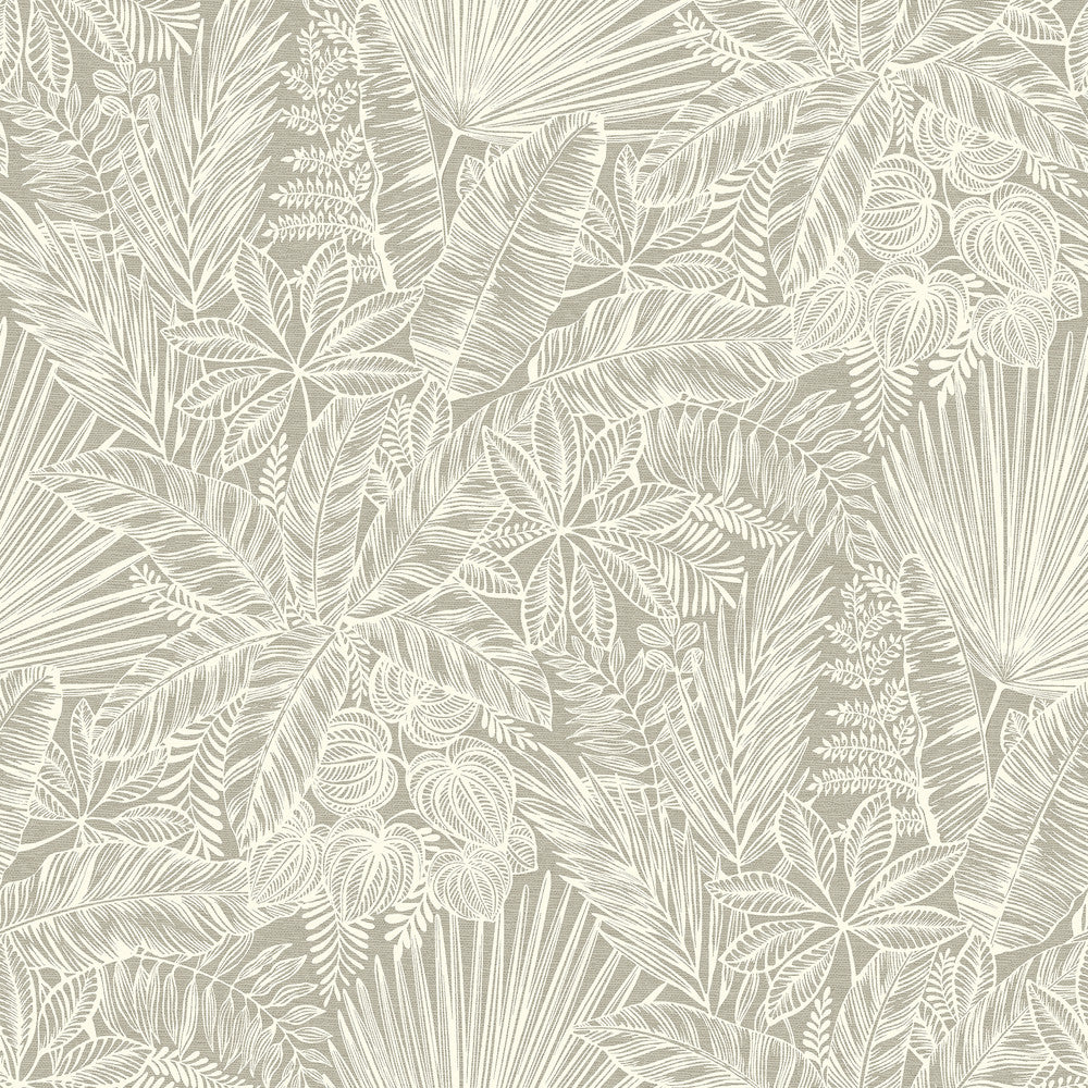 Vita Light Brown Botanical Wallpaper by A-Street Prints Middleton Covers about 56.4 square feet 20.5-in by 33-ft long roll Unpasted 20.9 - Fabric Carolina -