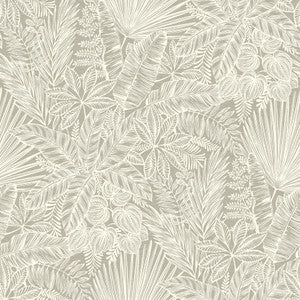Vita Light Brown Botanical Wallpaper by A-Street Prints