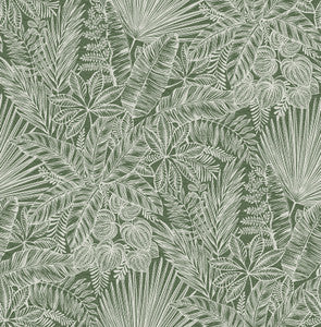 Vita Green Botanical Wallpaper by A-Street Prints