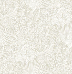 Vita Off-White Botanical Wallpaper by A-Street Prints