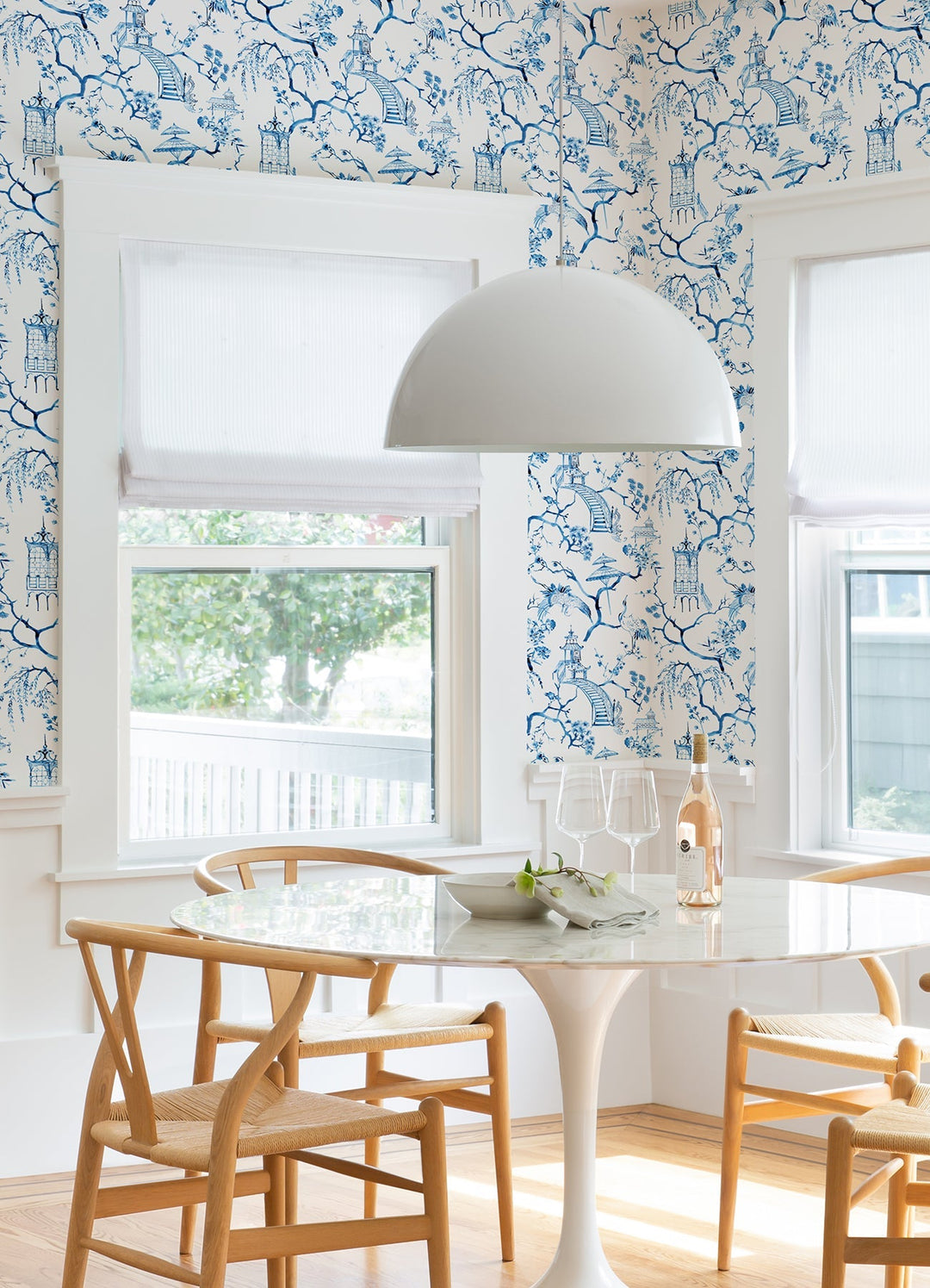 Serena Blue Chinoiserie Wallpaper by A-Street Prints Designer