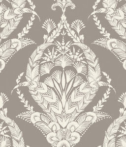 Arlie Grey Botanical Damask Wallpaper by A-Street Prints