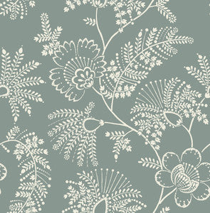 Maeve Sea Green Jacobean Trail Wallpaper by A-Street Prints