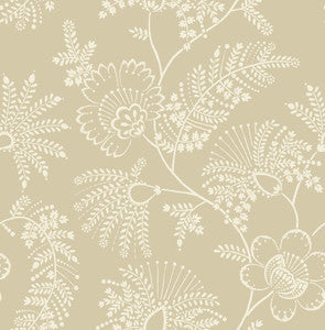 Maeve Butter Jacobean Trail Wallpaper by A-Street Prints