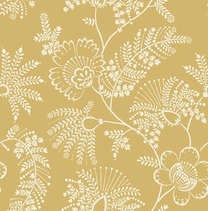 Maeve Mustard Jacobean Trail Wallpaper by A-Street Prints