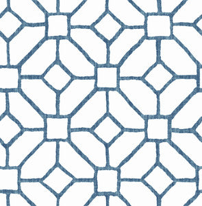 Addis Blue Trellis Wallpaper by A-Street Prints