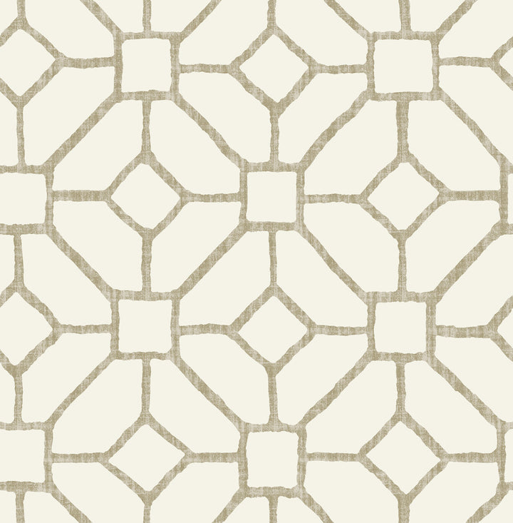 Addis Beige Trellis Wallpaper by A-Street Prints Middleton Covers about 56.4 square feet 20.5-in by 33-ft long roll Unpasted 20.9 - Fabric Carolina -