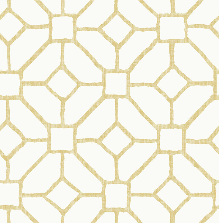 Addis Gold Trellis Wallpaper by A-Street Prints Middleton Covers about 56.4 square feet 20.5-in by 33-ft long roll Unpasted 20.9 - Fabric Carolina -