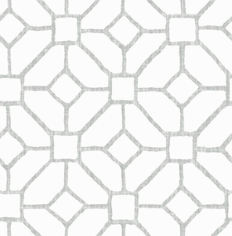 Addis Grey Trellis Wallpaper by A-Street Prints Middleton Covers about 56.4 square feet 20.5-in by 33-ft long roll Unpasted 20.9 - Fabric Carolina -