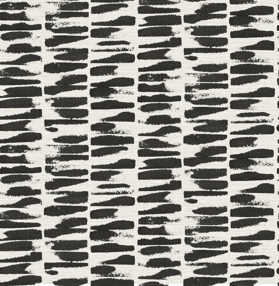 Myrtle Black Abstract Stripe Wallpaper by A-Street Prints Middleton Covers about 56.4 square feet 20.5-in by 33-ft long roll Unpasted 10.4 - Fabric Carolina -