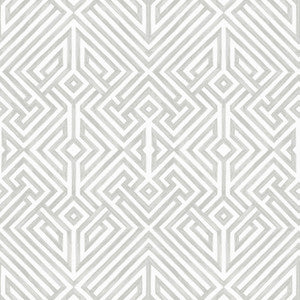 Lyon Silver Geometric Key Wallpaper by A-Street Prints