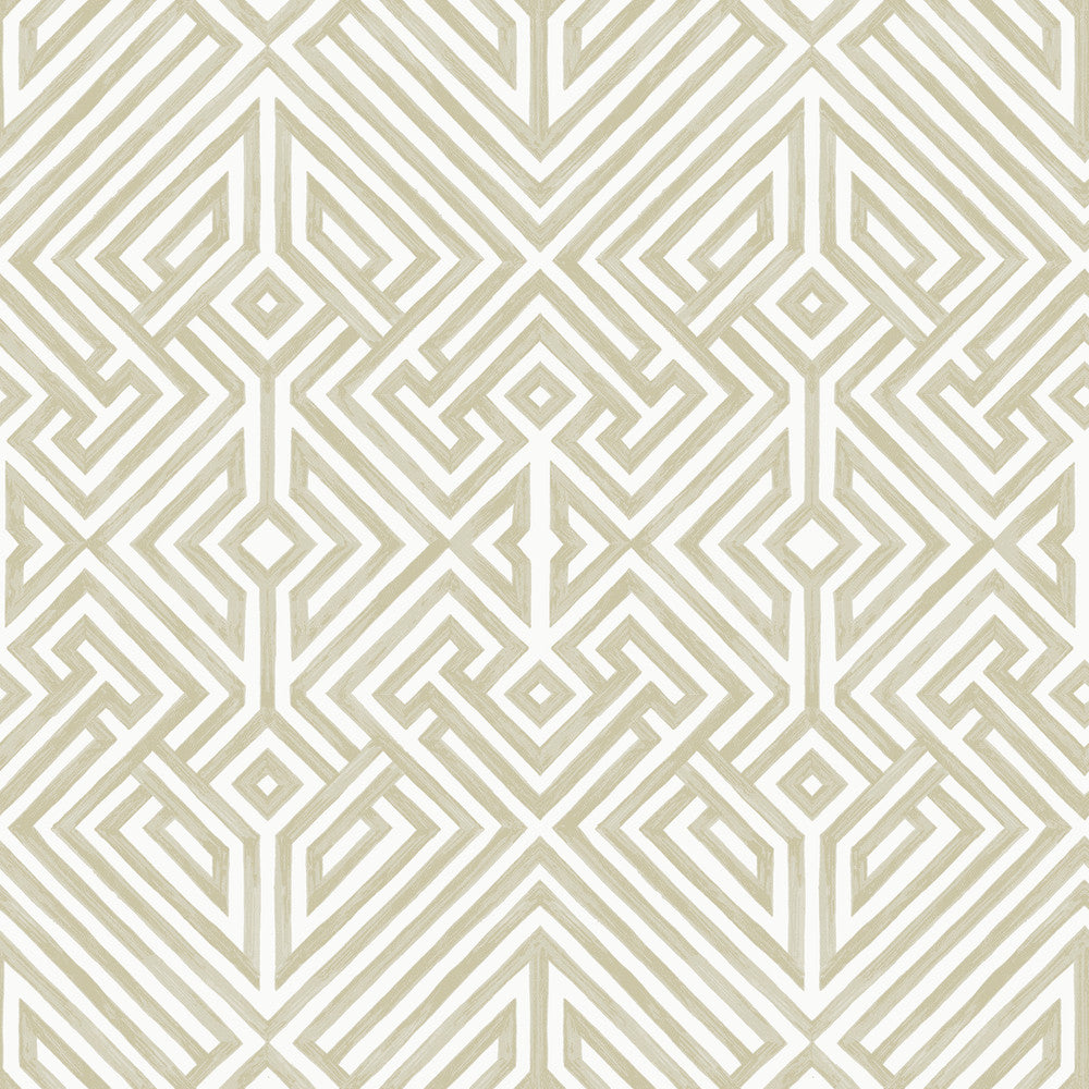 Lyon Gold Geometric Key Wallpaper by A-Street Prints Middleton Covers about 56.4 square feet 20.5-in by 33-ft long roll Unpasted 20.9 - Fabric Carolina -