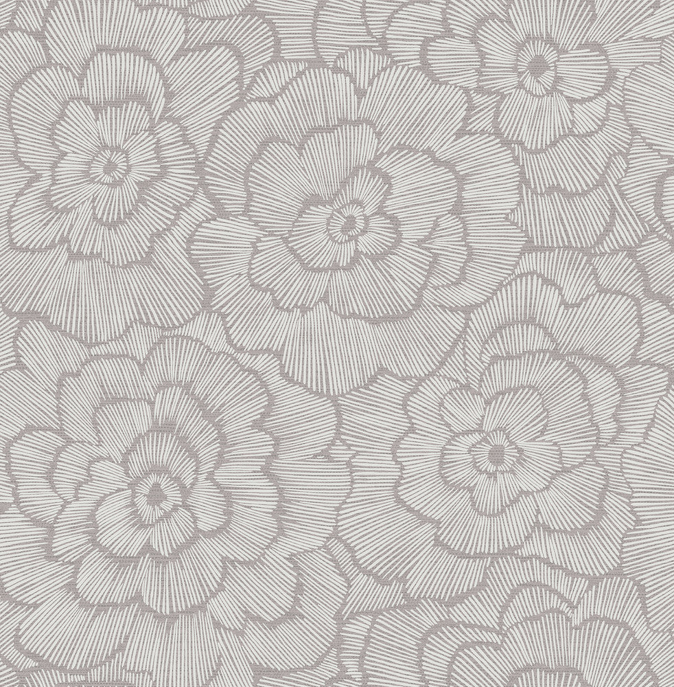 Periwinkle Sterling Textured Floral Wallpaper by A-Street Prints Middleton Covers about 56.4 square feet 20.5-in by 33-ft long roll Unpasted 10.4 - Fabric Carolina -