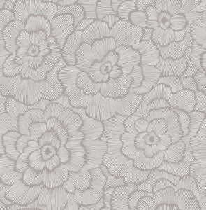 Periwinkle Sterling Textured Floral Wallpaper by A-Street Prints