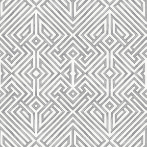Lyon Grey Geometric Key Wallpaper by A-Street Prints