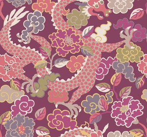 Yanci Plum Dragon Wallpaper by A-Street Prints