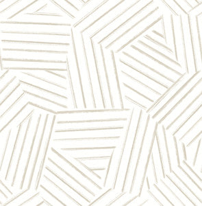 Helene Taupe Geometric Lines Wallpaper by A-Street Prints