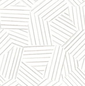 Helene Pewter Geometric Lines Wallpaper by A-Street Prints