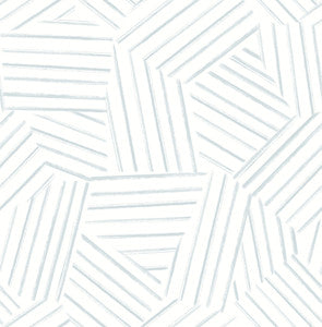 Helene Sky Blue Geometric Lines Wallpaper by A-Street Prints