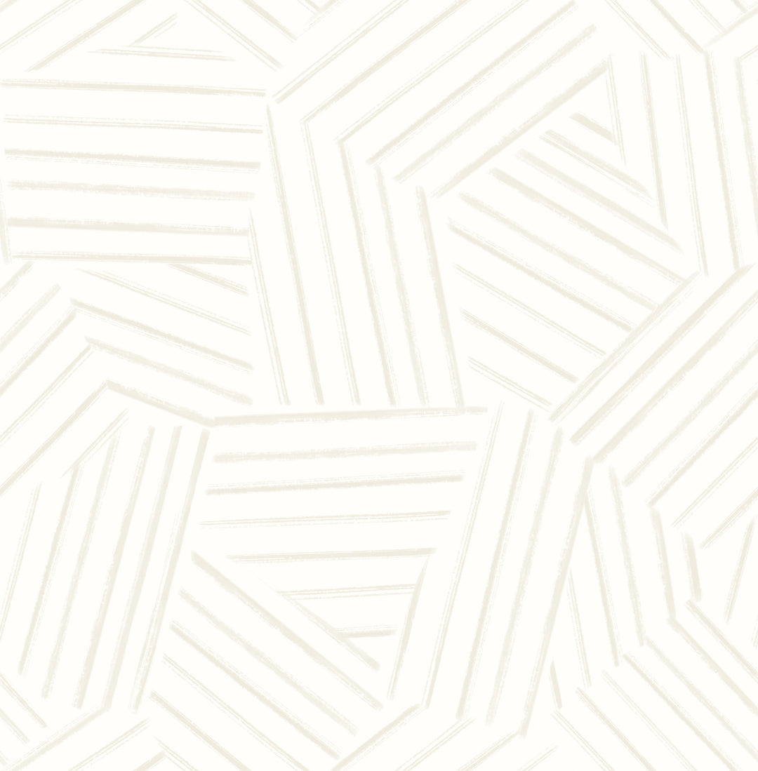Helene Pearl Geometric Lines Wallpaper by A-Street Prints Designer