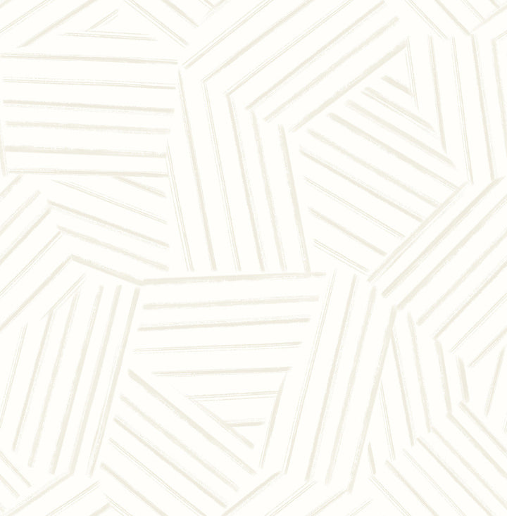Helene Pearl Geometric Lines Wallpaper by A-Street Prints Mylos Covers about 56.4 square feet 20.5-in by 33-ft long roll Unpasted 20.9 - Fabric Carolina -