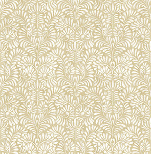 Elma Honey Fiddlehead Wallpaper by A-Street Prints