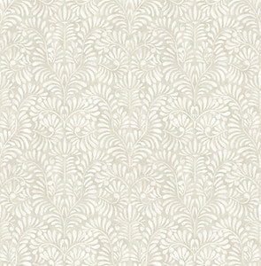 Elma Taupe Fiddlehead Wallpaper by A-Street Prints