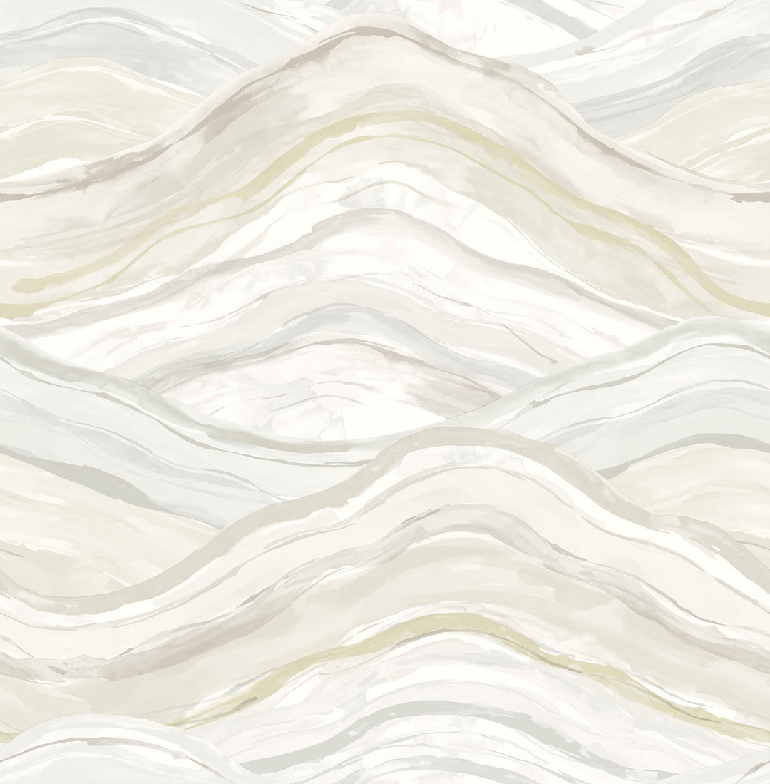 Dorea Champagne Striated Waves Wallpaper by A-Street Prints Designer