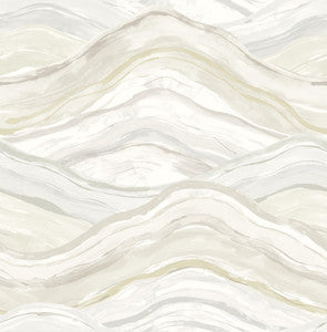 Dorea Champagne Striated Waves Wallpaper by A-Street Prints