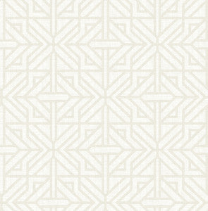 Hesper Ivory Geometric Wallpaper by A-Street Prints