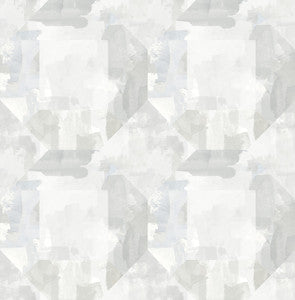 Perrin Light Grey Gem Geometric Wallpaper by A-Street Prints