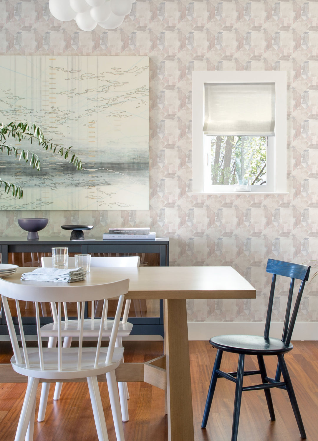 Perrin Lavender Gem Geometric Wallpaper by A-Street Prints Designer