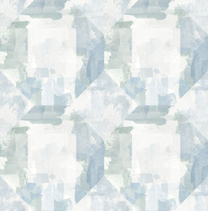 Perrin Blue Gem Geometric Wallpaper by A-Street Prints