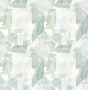 Perrin Sea Green Gem Geometric Wallpaper by A-Street Prints