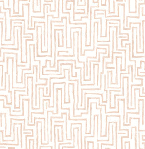 Ramble Blush Geometric Wallpaper by A-Street Prints