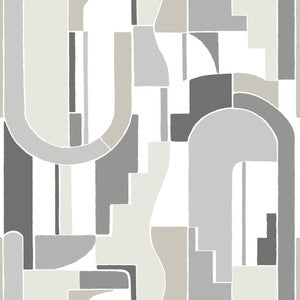 Odele Stone Geometric Archways Wallpaper by A-Street Prints